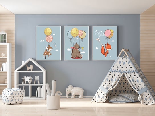 Plakaty dla dzieci Fiku Miku format A3 Wallie Studio Dekoracji