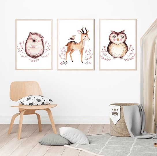 Plakaty Leśne zwierzątka 2 format 40x50cm Wallie Studio Dekoracji