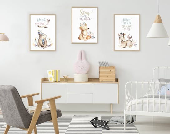 Plakaty Leśne zwierzęta, Dream Team format A3 Wallie Studio Dekoracji
