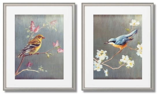Plakaty Ptaszki Na Kwitnących Gałęziach DEKORAMA