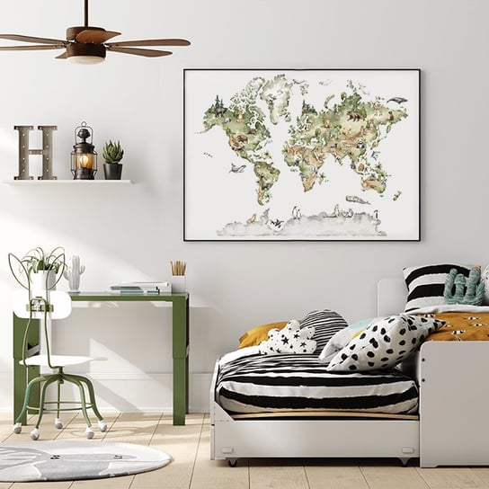 Plakaty Ścienne Mapa Świata Format A2 Wallie Studio Dekoracji