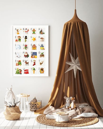 Plakaty ścienne zimowe, świąteczne, kalendarz adwentowy format 40x50cm Wallie Studio Dekoracji