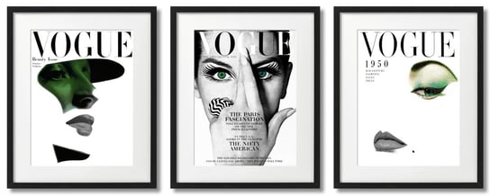 Plakaty Vogue, Okładki Biało - Zielone DEKORAMA