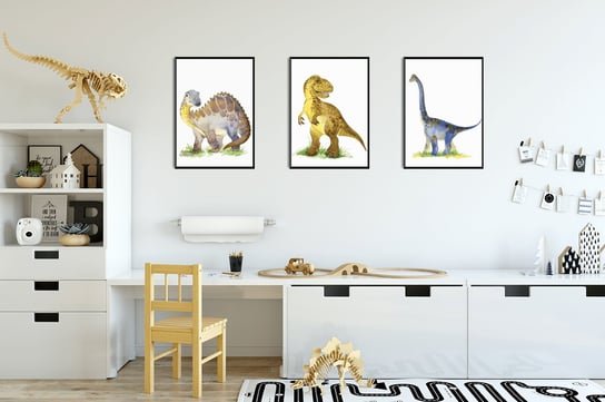 Plakaty z dinozaurami Dino Park Pion format 40x50cm Wallie Studio Dekoracji
