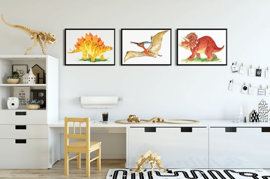 Plakaty z dinozaurami Dino Park Poziom format A3 Wallie Studio Dekoracji