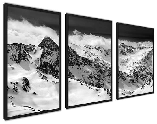 Plakaty Zestaw Panorama Gór Tatry Zima 40x50cm ag.art deco