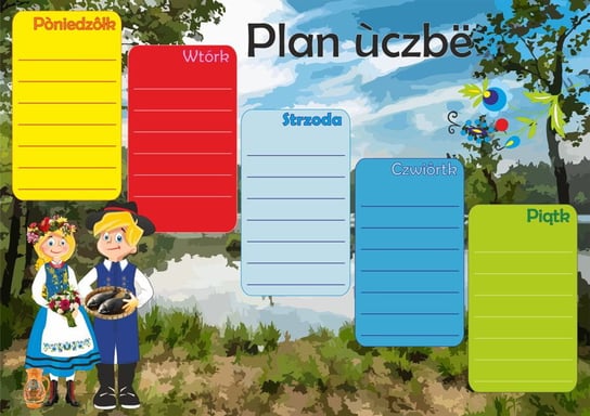 Plan lekcji dla dzieci / Plan ùczbë (kaszubski) - Czec | Sklep EMPIK.COM