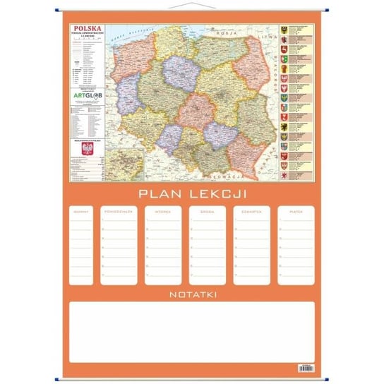 Plan lekcji - Polska mapa administracyjna, ArtGlob - Artglob | Sklep