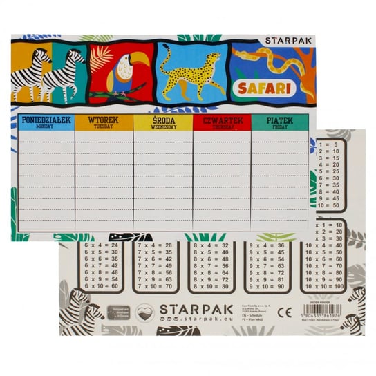 Plan Lekcji Safari Starpak 494009 Starpak