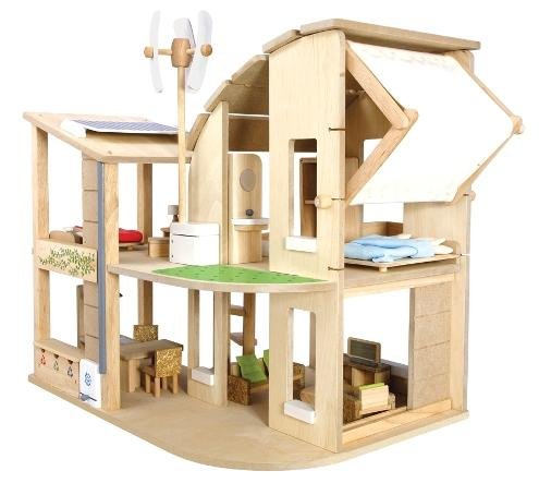 Plan Toys, ekologiczny domek dla lalek z mebelkami Plan Toys