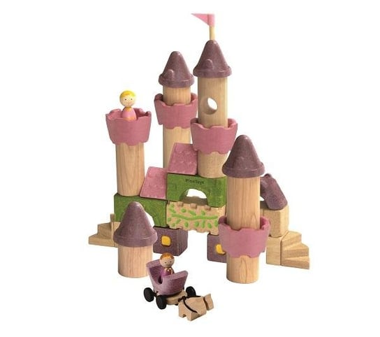 Plan Toys, klocki drewniane Bajkowy zamek Plan Toys