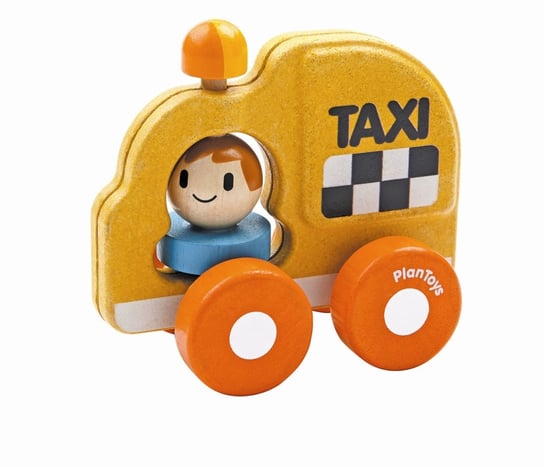 Plan Toys, pojazd drewniany Taksówka Plan Toys