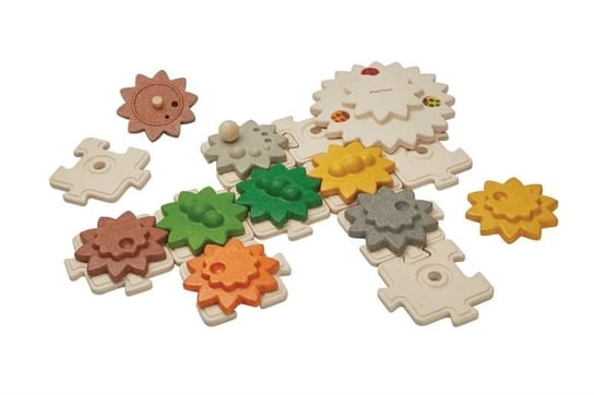 Plan Toys, puzzle drewniane Koła zębate Plan Toys
