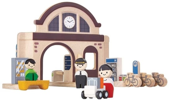 Plan Toys, stacja kolejowa, zestaw Plan Toys