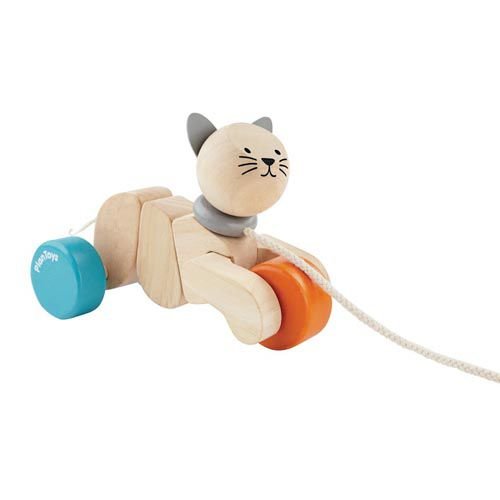 Plan Toys, zabawka do ciągnięcia Kot Plan Toys
