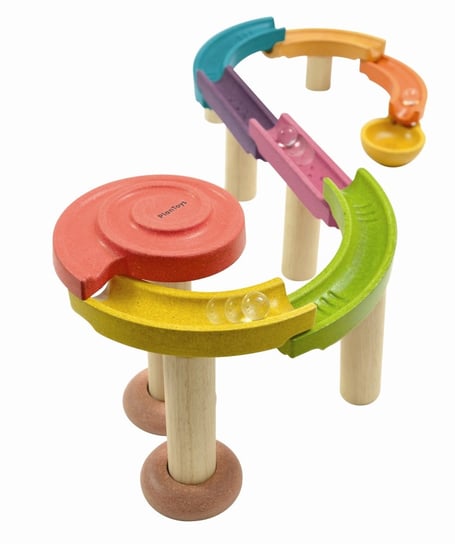 Plan Toys, zestaw kreatywny Kolorowy tor kulkowy Plan Toys