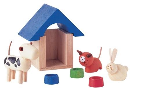 Plan Toys, Zwierzątka domowe z akcesoriami Plan Toys