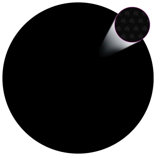 Plandeka solarna, czarna, 356 cm, PE z komorami po / AAALOE Inna marka