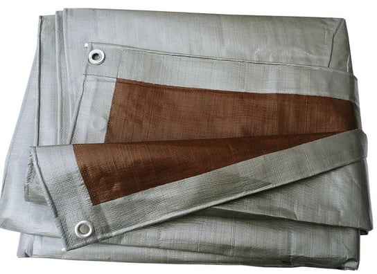 Plandeka srebrno-brązowa 2x8 m bardzo gruba (210 g/m2) Inna marka