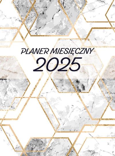 Planer 2025, miesięczny, duży, 2 geometryczny AWM kalendarze