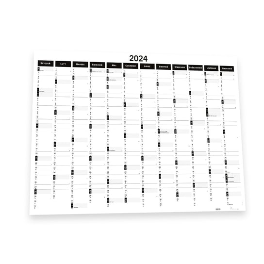 Planer Ścienny Kalendarz 2024 A0 B&W PremiumAd