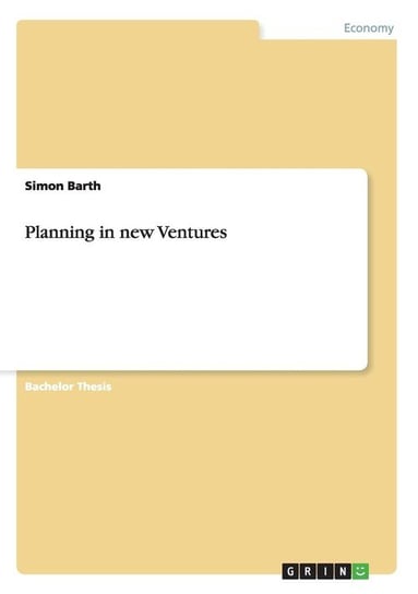 Planning in new Ventures Barth Simon