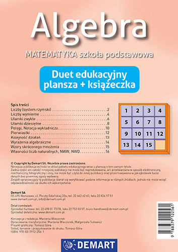 Plansza edukacyjna - Algebra + broszura Opracowanie zbiorowe