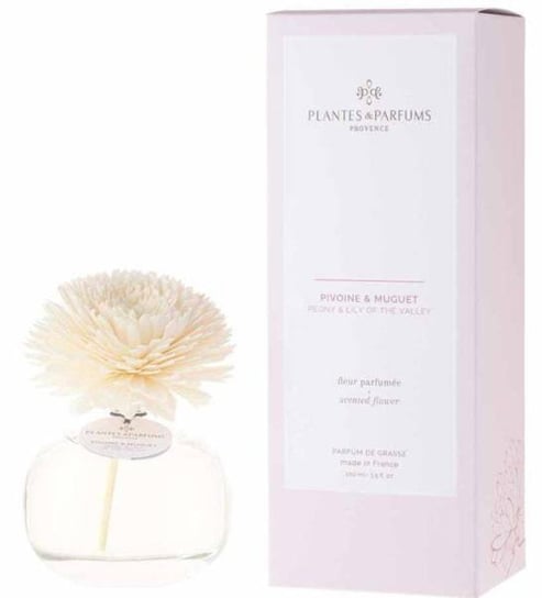 Plantes&Parfums Provence, Dyfuzor zapachowy z kwiatkiem Piwonia Z Konwalią, 100 ml PLANTES&PARFUMS PROVENCE