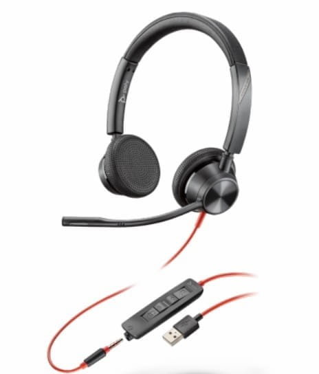 Plantronics Słuchawki przewodowe Blackwire 3325-M USB-A 3.5mm Microsoft Teams Plantronics