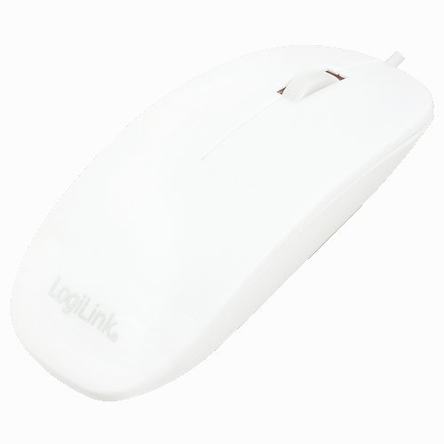 Płaska mysz optyczna LogiLink USB biała LogiLink