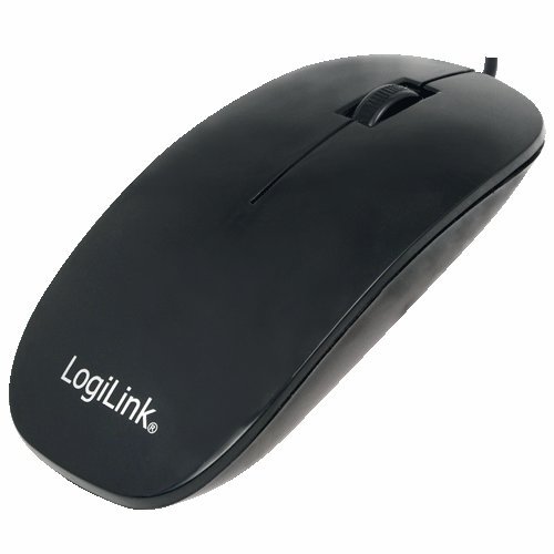 Płaska mysz optyczna LogiLink USB ID0063 czarna LogiLink