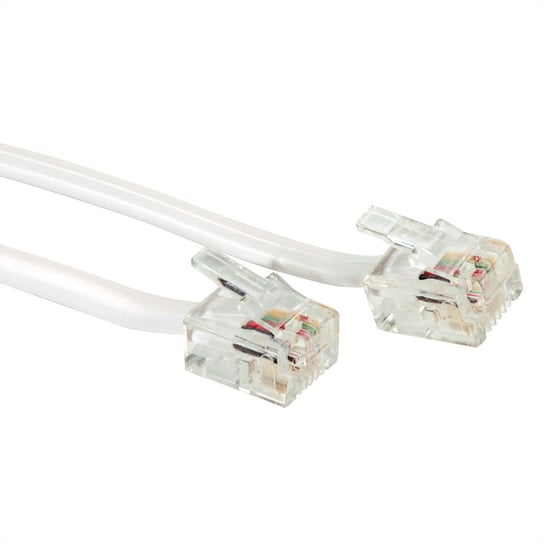 Płaski kabel RJ11 6P4C, szary, 6 m Value