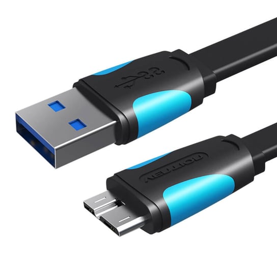 Płaski kabel USB 3.0 A do Micro B Vention VAS-A12-B025 0,25m czarny Inna marka