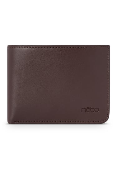Płaski męski portfel skórzany Nobo brązowy Nobo
