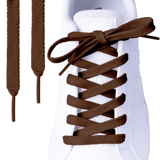 Płaskie sznurówki sznurowadła do butów brązowe Sulpo