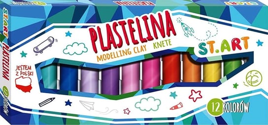 Plastelina, 12 kolorów St-Majewski Galanteria