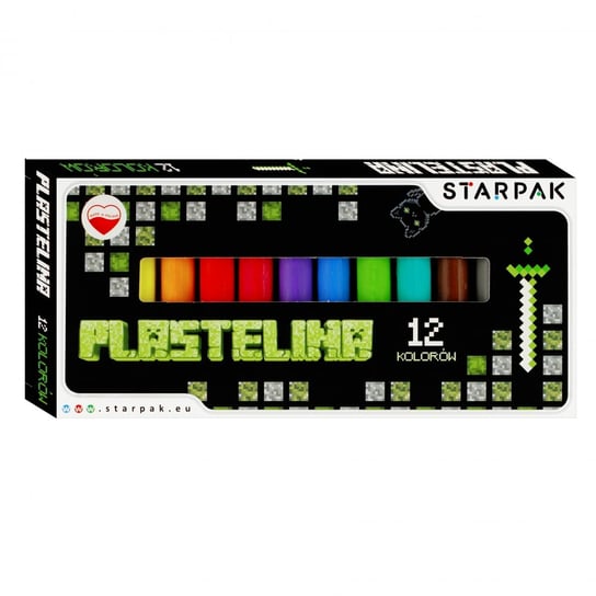 Plastelina 12 kolorów Pixel Game STARPAK 536885 Starpak