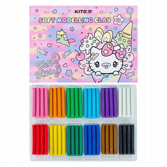 Plastelina 12 Kolorów Szkolna Dla Dzieci Hello Kitty Kite KITE