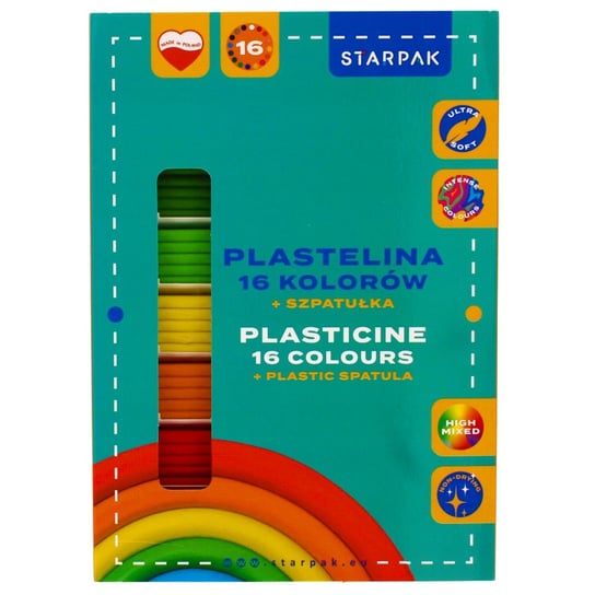 Plastelina 16 kolorów na fali STARPAK Starpak