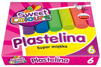 Plastelina 6 Kolorów Fluorescencyjna, Koma Plast Koma-Plast