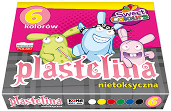 Plastelina 6 Kolorów Sweet Colours Koma Plast Koma-Plast