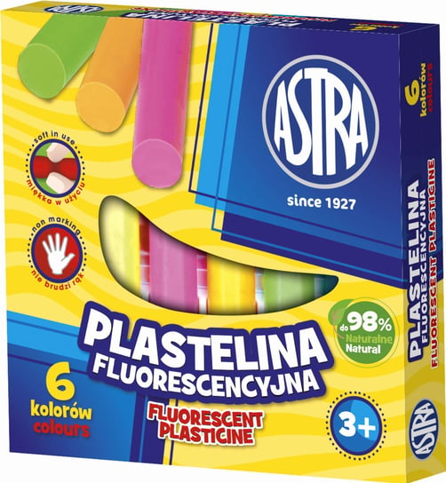 Plastelina Astra fluorescencyjna 6 kolorów Astra