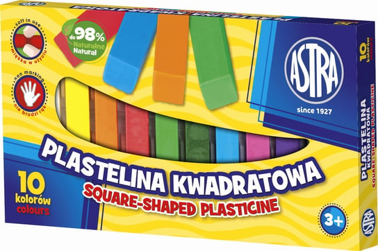 Plastelina Astra kwadratowa 10 kolorów Astra