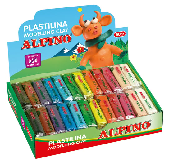 Plastelina bezglutenowa ALPINO 50g x 24 DISPLAY Alpino