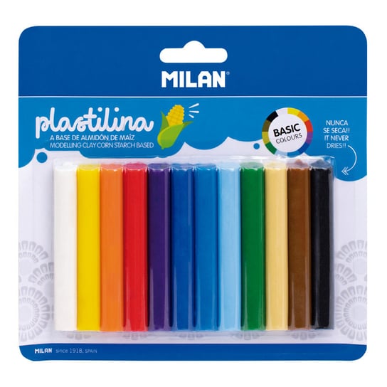 Plastelina MILAN BASIC 12 kolorów x 11 g Inna marka