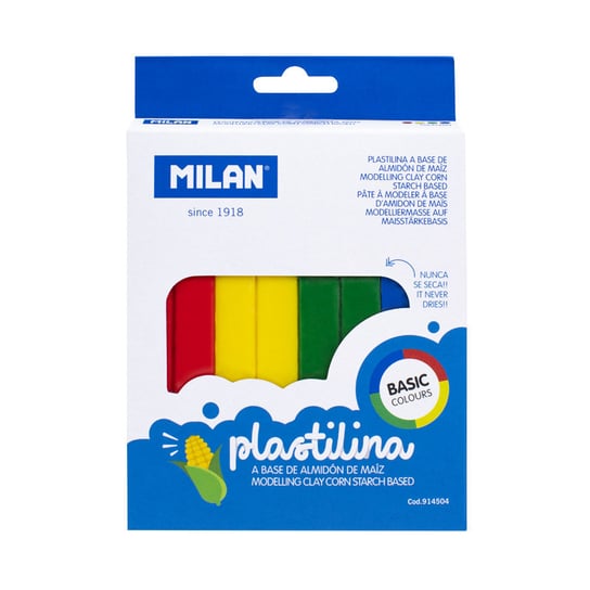Plastelina MILAN BASIC 4 kolory x 82 g Inna marka