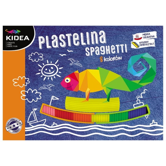 Plastelina spaghetti, 8 kolorów KIDEA