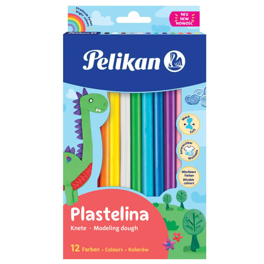 Plastelina Szkolna 12 Kolorów 9X170Mm 200G Pelikan Pelikan