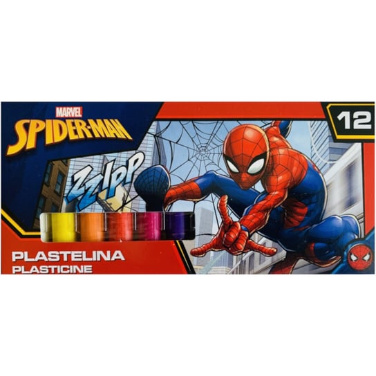 Plastelina Szkolna Zestaw 12 Sztuk Spider-Man Inna marka