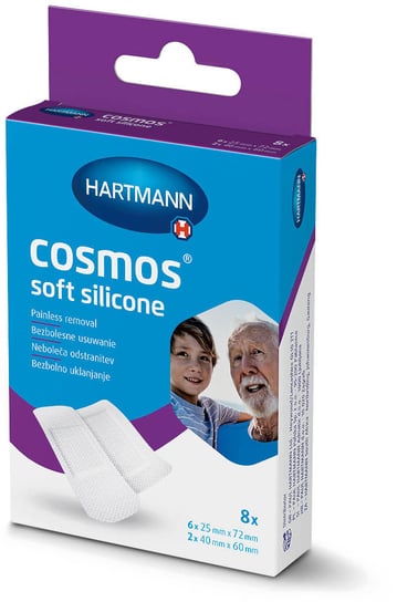 Plaster Cosmos Soft Silicone, 2 rozmiary, op. 8 szt. Hartmann